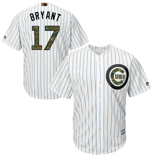 Chicago Cubs Kris Bryant #17 White Camo Fashion 2016 Memorial Day Cool Base Jersey Chicago Cubs Kris Bryant #17 White Camo Fashion 2016 Memorial Day Cool Base Jersey