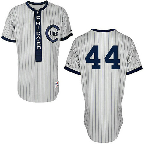 Chicago Cubs #44 Anthony Rizzo Authentic White 1909 Turn Back The Clock Jersey