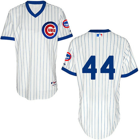 Chicago Cubs #44 Anthony Rizzo Authentic White 1988 Turn Back The Clock Jersey