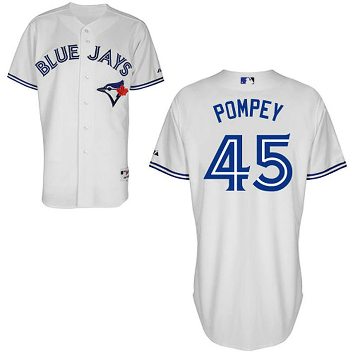 Toronto Blue Jays #45 Dalton Pompey White Jersey Toronto Blue Jays #45 Dalton Pompey White Jersey