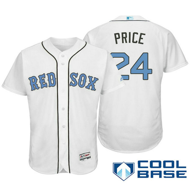 Boston Red Sox #24 David Price White Fashion 2016 Father's Day Cool Base Jersey