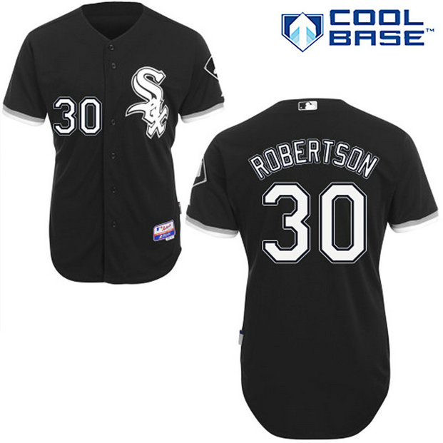 Chicago Black Sox #30 David Robertson Black Jersey Chicago Black Sox #30 David Robertson Black Jersey