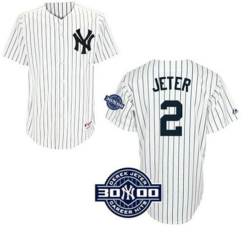 YOUTH New York Yankees #2 Derek JeterSpecial Edition w/3000 Hits Patch White Home Jersey YOUTH New York Yankees #2 Derek JeterSpecial Edition w/3000 Hits Patch White Home Jersey