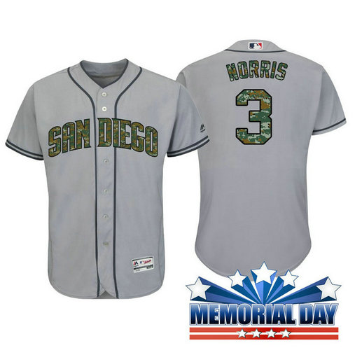 San Diego Padres Derek Norris #3 Grey Camo Fashion 2016 Memorial Day Cool Base Jersey San Diego Padres Derek Norris #3 Grey Camo Fashion 2016 Memorial Day Cool Base Jersey