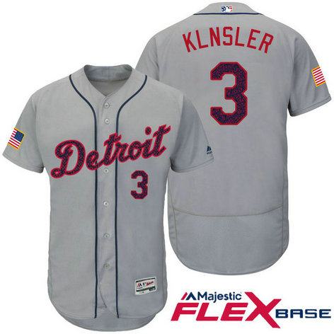 Detroit Tigers #3 Ian Klnsler Grey Stars & Stripes 2016 Independence Day Flex Base Jersey Detroit Tigers #3 Ian Klnsler Grey Stars & Stripes 2016 Independence Day Flex Base Jersey