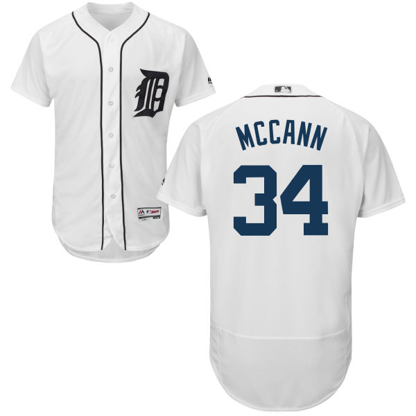 Detroit Tigers James Mccann #34 White Authentic Collection Flexbase Jersey