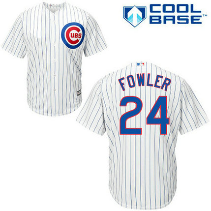 Chicago Cubs#24 Dexter Fowler Authentic White Home Cool Base Jersey Chicago Cubs#24 Dexter Fowler Authentic White Home Cool Base Jersey