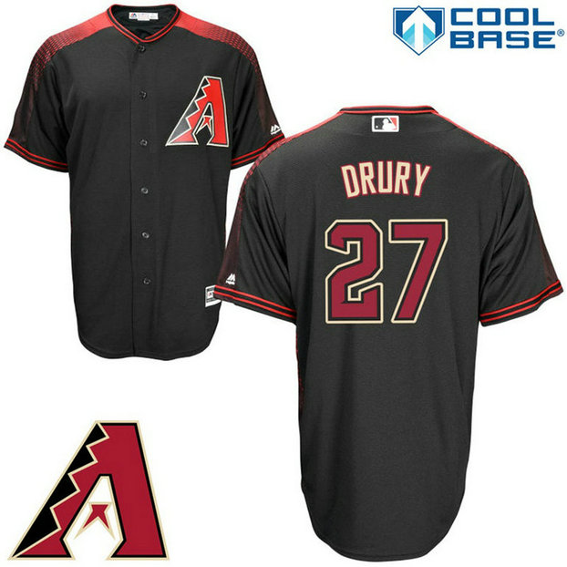 Arizona Diamondbacks #27 Brandon Drury Black Cool Base Jersey