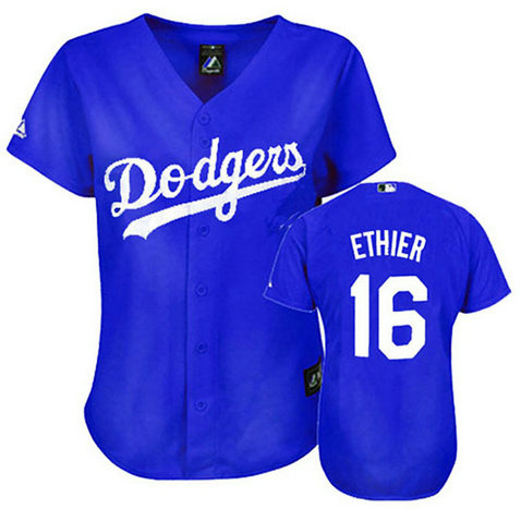 Los Angeles Dodgers #16 Andre Ethier Blue WoFashion Jersey Los Angeles Dodgers #16 Andre Ethier Blue WoFashion Jersey