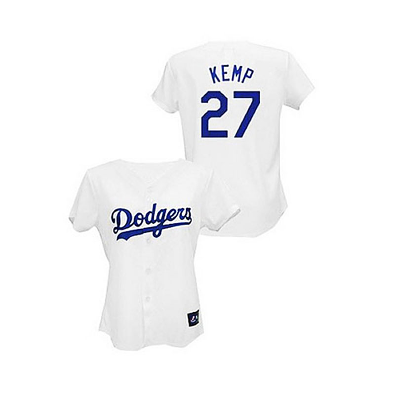 Los Angeles Dodgers #27 Matt Kemp White WoFashion Jersey Los Angeles Dodgers #27 Matt Kemp White WoFashion Jersey