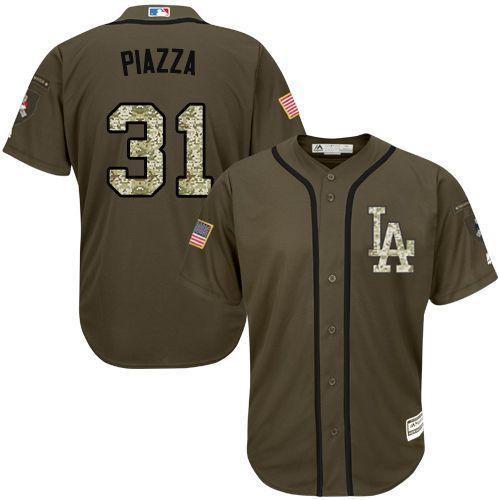 Los Angeles Dodgers #31 Mike Piazza Olive Camo Jersey Los Angeles Dodgers #31 Mike Piazza Olive Camo Jersey