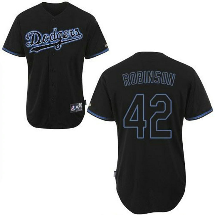 Los Angeles Dodgers #42 Jackie Robinson Black Fashion Jersey Los Angeles Dodgers #42 Jackie Robinson Black Fashion Jersey