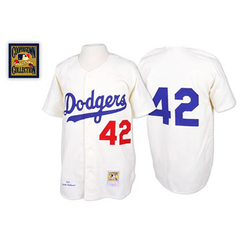 Los Angeles Dodgers #42 Jackie Robinson White 1955 Throwback Jersey Los Angeles Dodgers #42 Jackie Robinson White 1955 Throwback Jersey
