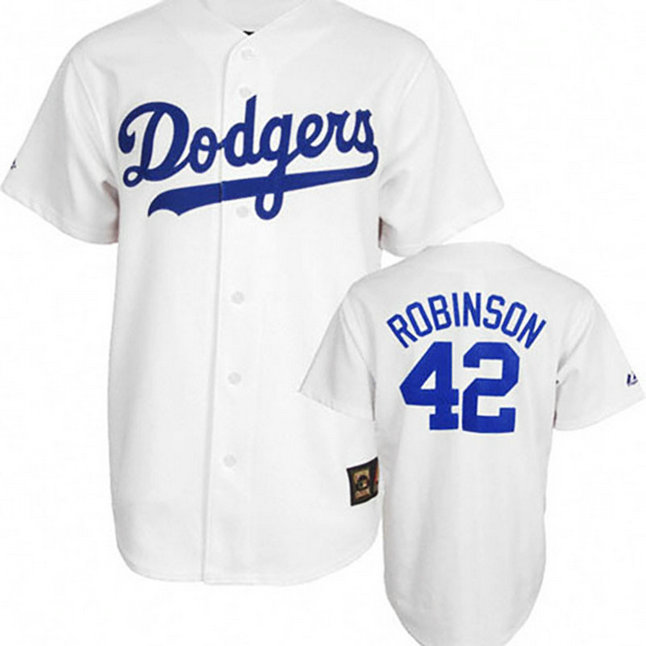 Los Angeles Dodgers #42 Jackie Robinson White Home Throwback Jersey Los Angeles Dodgers #42 Jackie Robinson White Home Throwback Jersey