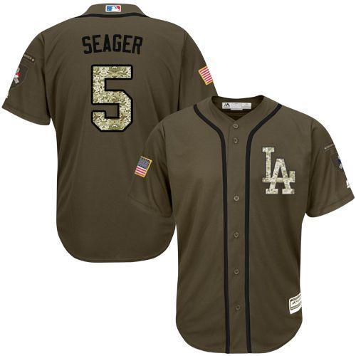 Los Angeles Dodgers #5 Corey Seager Olive Camo Jersey Los Angeles Dodgers #5 Corey Seager Olive Camo Jersey