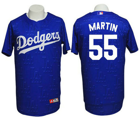 Los Angeles Dodgers #55 Russell Martin Conventional 3D Version Blue Jersey Los Angeles Dodgers #55 Russell Martin Conventional 3D Version Blue Jersey