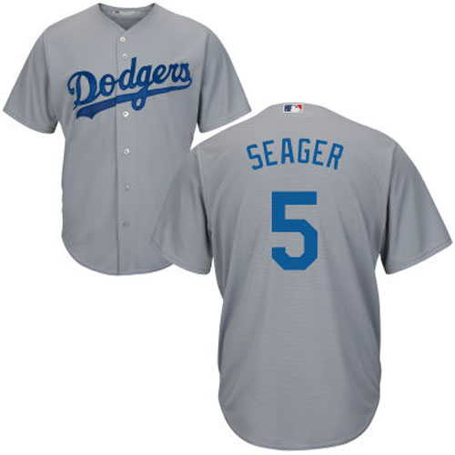Los Angeles Dodgers #5 Corey Seager Cool Base Grey Player Jersey Los Angeles Dodgers #5 Corey Seager Cool Base Grey Player Jersey