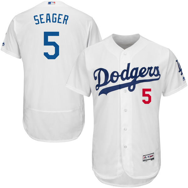 Los Angeles Dodgers #5 Corey Seager White Flexbase Authentic Collection Jersey Los Angeles Dodgers #5 Corey Seager White Flexbase Authentic Collection Jersey
