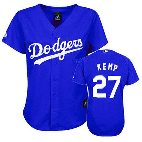 Los Angeles Dodgers #27 Matt Kemp Blue WoFashion Jersey Los Angeles Dodgers #27 Matt Kemp Blue WoFashion Jersey