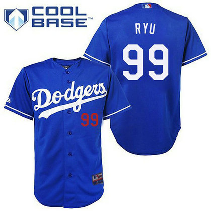 Los Angeles Dodgers #99 Hyun-Jin Ryu Authentic Royal Blue Cool Base Jersey Los Angeles Dodgers #99 Hyun-Jin Ryu Authentic Royal Blue Cool Base Jersey