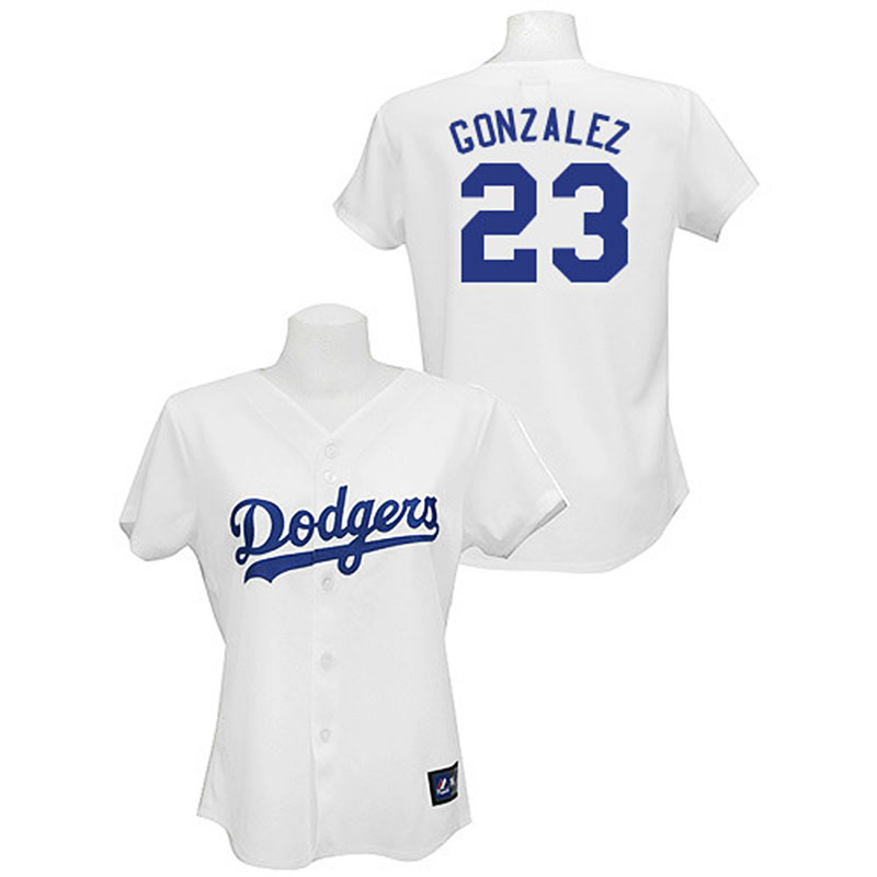 Los Angeles Dodgers #23 Adrian Gonzalez WoAuthentic White Jersey
