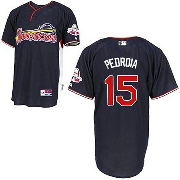Boston Red Sox #15 Dustin Pedroia 2009 All Star Blue Jersey Boston Red Sox #15 Dustin Pedroia 2009 All Star Blue Jersey