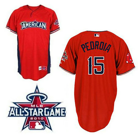 Boston Red Sox #15 Dustin Pedroia American League 2010 All Star BP Red Jersey Boston Red Sox #15 Dustin Pedroia American League 2010 All Star BP Red Jersey