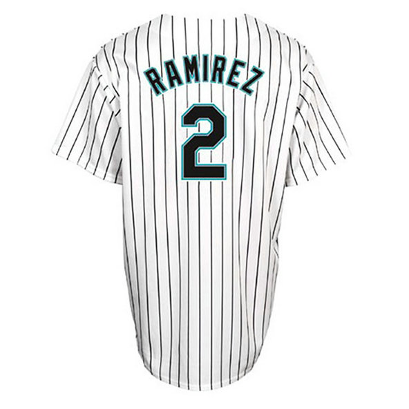 Florida Marlins #2 Hanley Ramirez White Jersey
