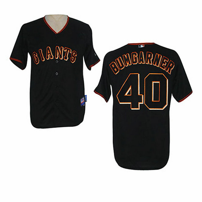San Francisco Giants #40 Madison Bumgarner Black Cool Base Jersey San Francisco Giants #40 Madison Bumgarner Black Cool Base Jersey