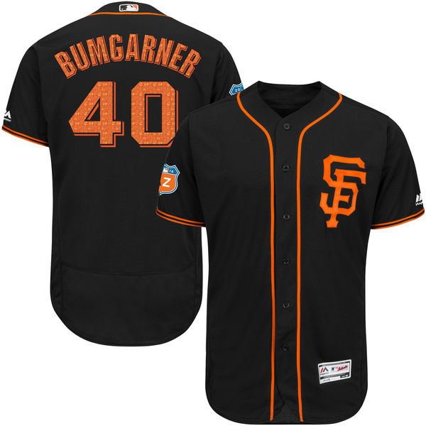 San Francisco Giants #40 Madison Bumgarner Black Flexbase Authentic Collection On-Field Spring Jersey San Francisco Giants #40 Madison Bumgarner Black Flexbase Authentic Collection On-Field Spring Jersey