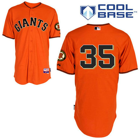 San Francisco Giants #35 Brandon Crawford Authentic Orange Alternate Cool Base Jersey San Francisco Giants #35 Brandon Crawford Authentic Orange Alternate Cool Base Jersey