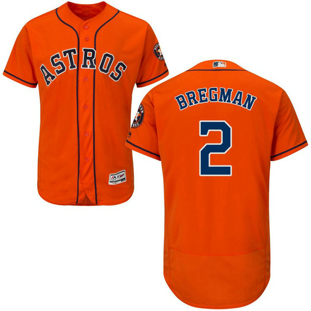Houston Astros Alex Bregman #2 Orange Alternate Flex Base Jersey Houston Astros Alex Bregman #2 Orange Alternate Flex Base Jersey