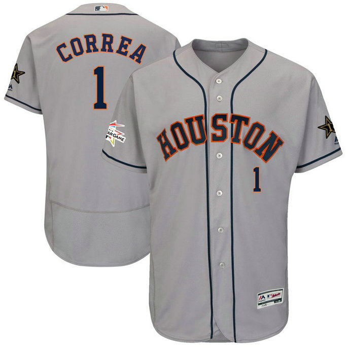 Houston Astros Carlos Correa #1 Grey 2017 All-Star Flex Base Jersey Houston Astros Carlos Correa #1 Grey 2017 All-Star Flex Base Jersey