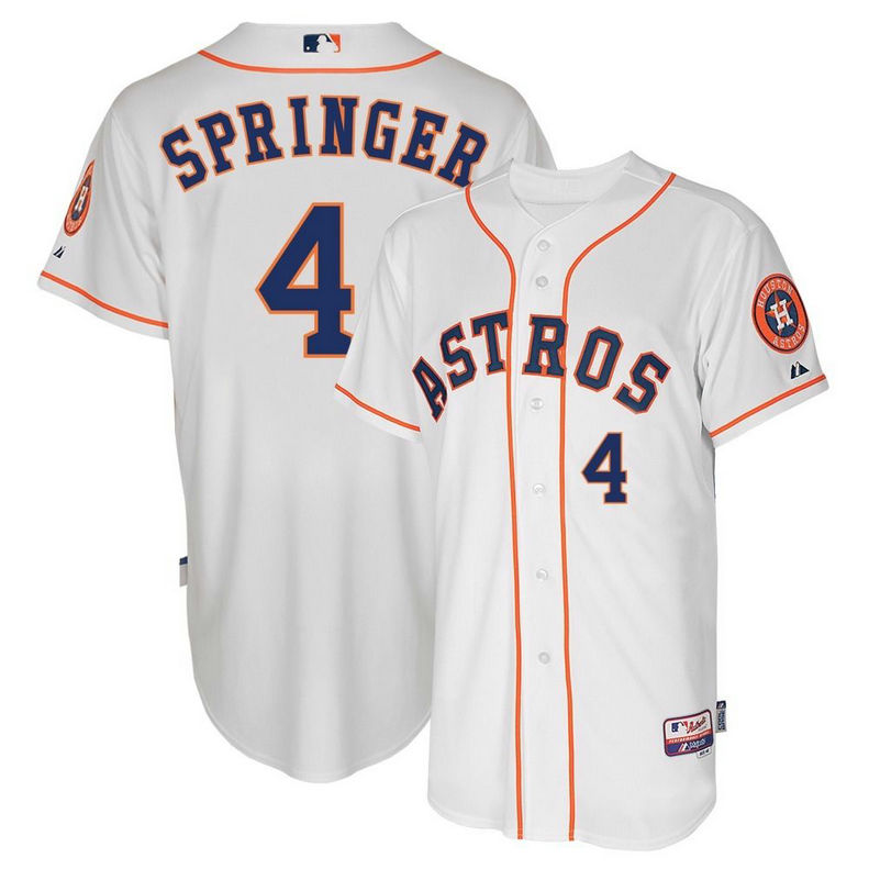Houston Astros George Springer #1 White Cool base Jersey