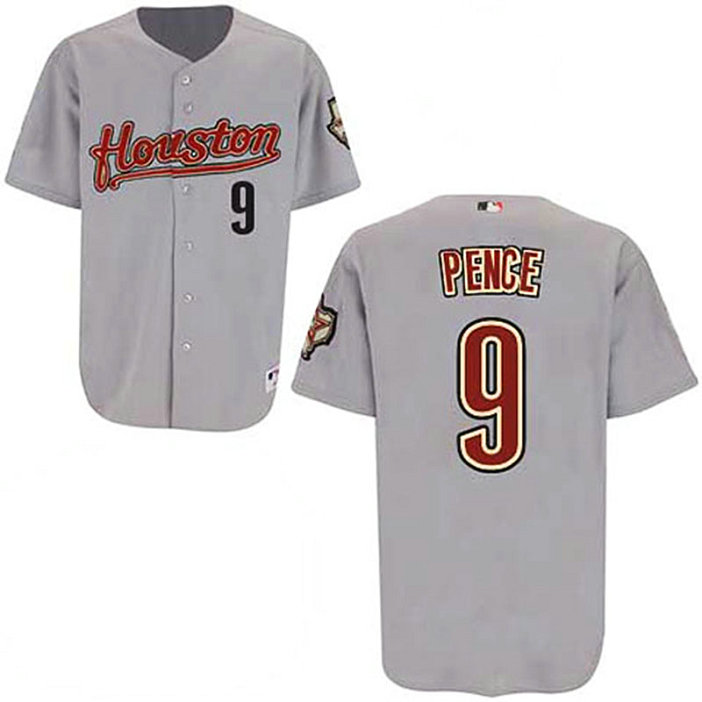 Houston Astros #9 Hunter Pence Grey Away Jersey Houston Astros #9 Hunter Pence Grey Away Jersey