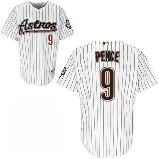 Houston Astros #9 Hunter Pence White Strip Home Jersey Houston Astros #9 Hunter Pence White Strip Home Jersey