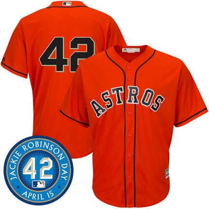 Houston Astros #42 Jackie Robinson Orange Cool Base Jersey Houston Astros #42 Jackie Robinson Orange Cool Base Jersey