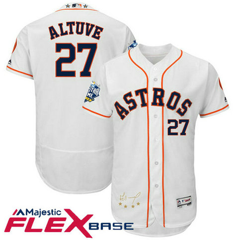 Houston Astros Jose Altuve #27 White 2016 All-Star Game Signature Flex Base Jersey Houston Astros Jose Altuve #27 White 2016 All-Star Game Signature Flex Base Jersey