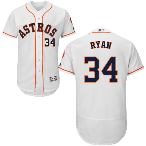 Houston Astros Nolan Ryan #34 White Authentic Collection Flexbase Jersey