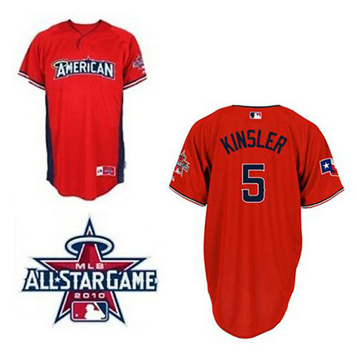 Texas Rangers #5 Ian Kinsler American League 2010 All Star BP Red Jersey Texas Rangers #5 Ian Kinsler American League 2010 All Star BP Red Jersey