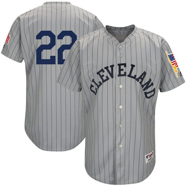 Cleveland Indians #22 Jason Kipnis Grey 1917 Throwback Turn Back the Clock Authentic Player Jersey Cleveland Indians #22 Jason Kipnis Grey 1917 Throwback Turn Back the Clock Authentic Player Jersey