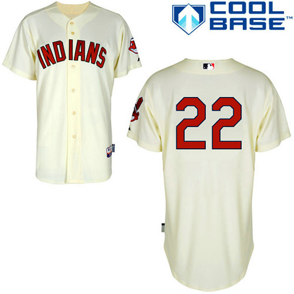 Cleveland Indians #22 Jason Kipnis Authentic Cream Alternate Cool Base Jersey Cleveland Indians #22 Jason Kipnis Authentic Cream Alternate Cool Base Jersey