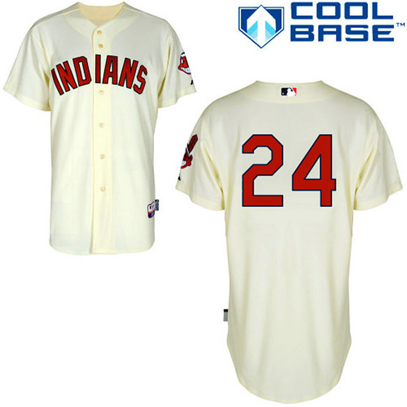 Cleveland Indians #24 Michael Bourn Authentic Cream Alternate Cool Base Jersey Cleveland Indians #24 Michael Bourn Authentic Cream Alternate Cool Base Jersey