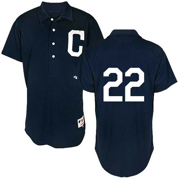Cleveland Indians #22 Jason Kipnis Authentic Navy Blue 1902 Turn Back The Clock Jersey Cleveland Indians #22 Jason Kipnis Authentic Navy Blue 1902 Turn Back The Clock Jersey
