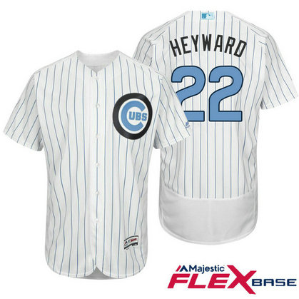 Chicago Cubs #22 Jason Heyward White Fashion 2016 Father's Day Flex Base Jersey