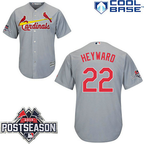 St. Louis Cardinals #22 Jason Heyward Grey Cool Base Away Jersey