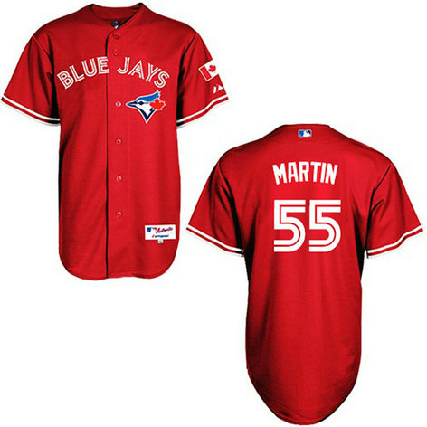 Toronto Blue Jays #55 Russell Martin Authentic Red Alternate Jersey