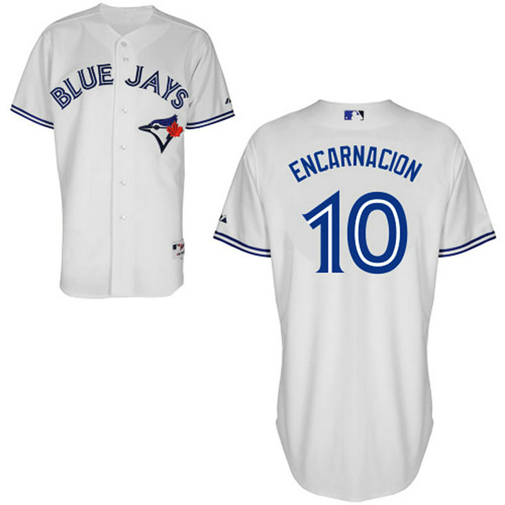 Toronto Blue Jays #10 Edwin Encarnacion Authentic White Home Jersey Toronto Blue Jays #10 Edwin Encarnacion Authentic White Home Jersey