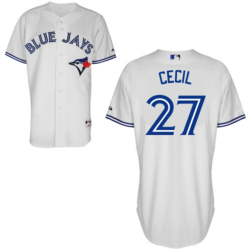 Toronto Blue Jays #27 Brett Cecil Authentic White Home Jersey