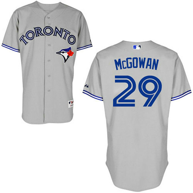 Toronto Blue Jays #29 Dustin McGowan Authentic Grey Away Jersey